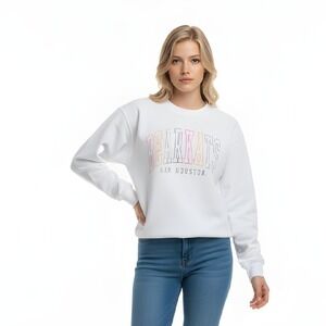 Gildan White Cutoff Sweater Small Petite‎